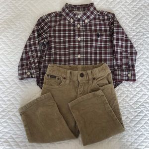 Ralph Lauren Corduroy Pants and Shirt